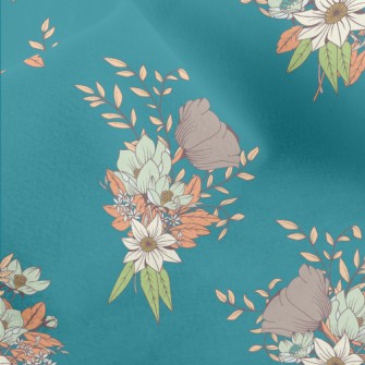 Elegant Hand-painted Bouquet Micro Fleece