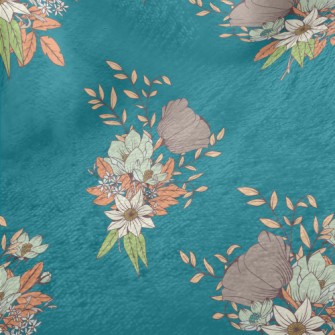 Elegant Hand-painted Bouquet Minky