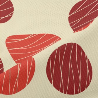 Red Polka Dot Decoration Piqué