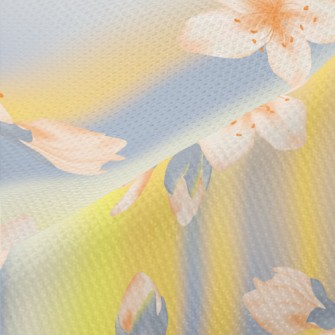 Hand Drawn Cherry Blossom Bran Piqué