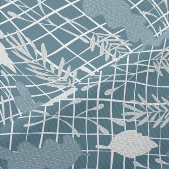 Forest Leaves Doodles Piqué