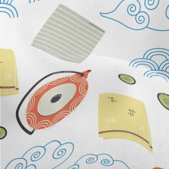 Japanese Tea Ceremony Elements Lightweight Performance Linen