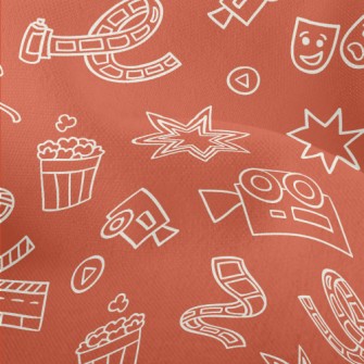 Cinema Themed Graffiti Lightweight Performance Linen