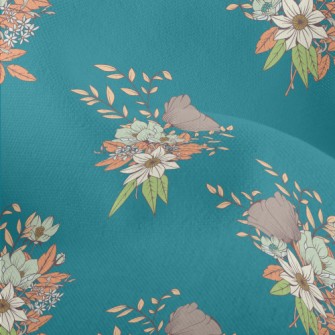 Elegant Hand-painted Bouquet Lightweight Performance Linen