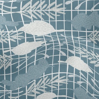 Forest Leaves Doodles Lightweight Performance Linen