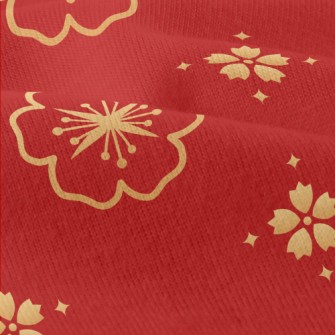 Golden Cherry Blossom Pattern Modern Jersey
