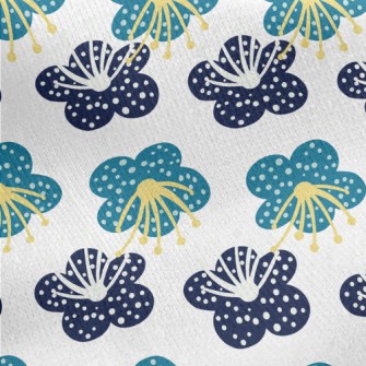 Spring Plant Doodles Jersey Backed Fleece