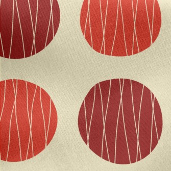 Red Polka Dot Decoration Jersey Backed Fleece