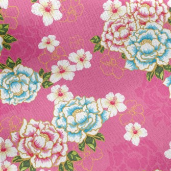 Taiwan Hakka Flowers Jersey Backed Fleece