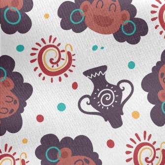 Happy African Woman Jersey Backed Fleece