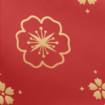 Golden Cherry Blossom Pattern Pongee