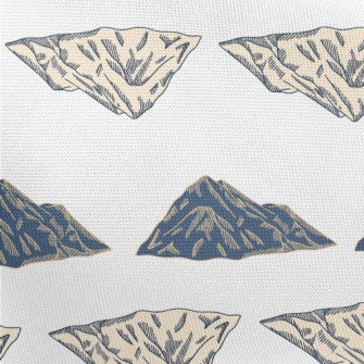 Hand Drawn Vintage Mountains Pongee