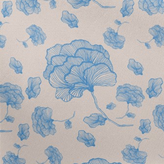 Blue Line Rose Pongee