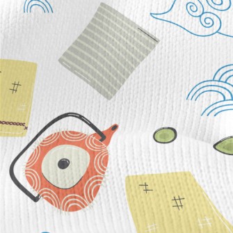 Japanese Tea Ceremony Elements Stretch Jersey