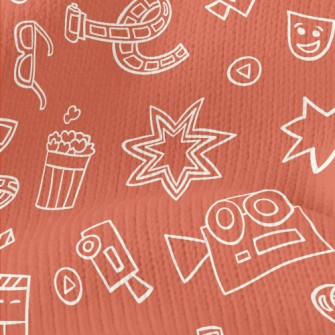 Cinema Themed Graffiti Stretch Jersey