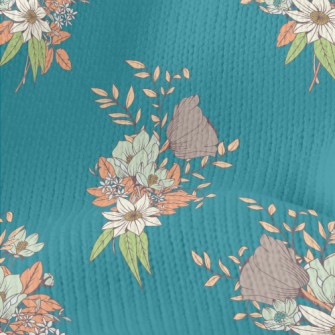Elegant Hand-painted Bouquet Stretch Jersey