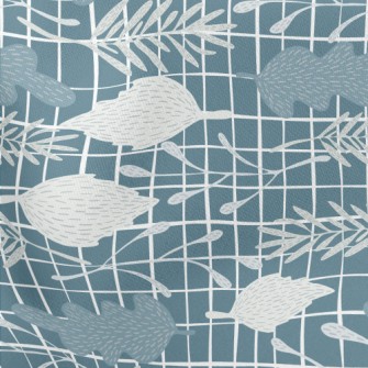 Forest Leaves Doodles Lightweight Cotton Poplin