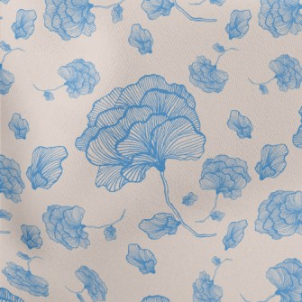 Blue Line Rose Lightweight Cotton Poplin