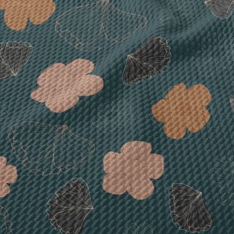 Elegant Hand Painted Flowers Birdseye Piqué