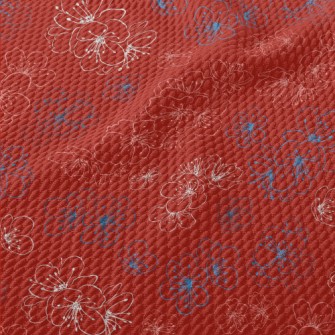 Simple Lines Cherry Blossom Birdseye Piqué