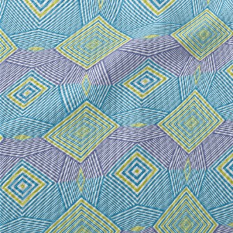 Colorful Modern Polygonal Birdseye Piqué