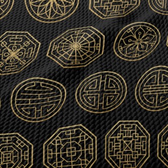 Chinese Traditional Symbols Birdseye Piqué