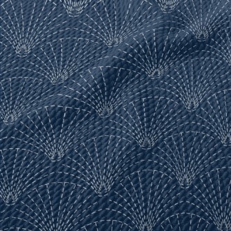 Traditional Sashiko Embroidery Birdseye Piqué