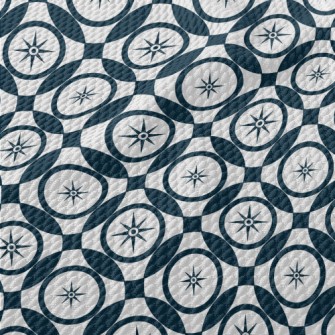 Compass And Intersecting Circl Birdseye Piqué