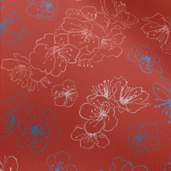 Simple Lines Cherry Blossom Chiffon