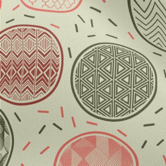 Geometric Pattern Round Chiffon
