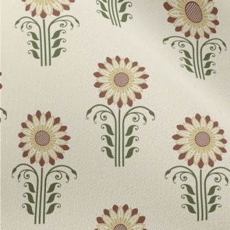 Retro Cartoon Sunflower Chiffon