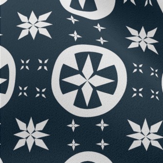 Star Pattern And Circle Chiffon