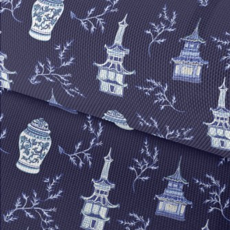 Chinese Blue And White Porcela Waterproof Oxford