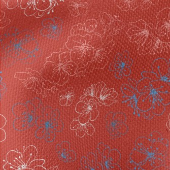 Simple Lines Cherry Blossom Waterproof Canvas