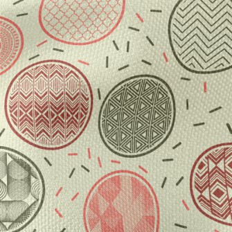 Geometric Pattern Round Waterproof Canvas