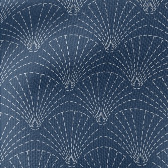 Traditional Sashiko Embroidery Waterproof Canvas