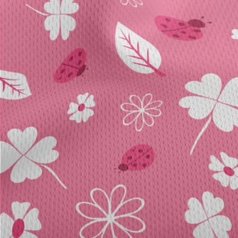 Clover And Ladybug Athletic Mesh Flat Back