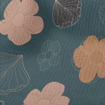 Elegant Hand Painted Flowers Terry