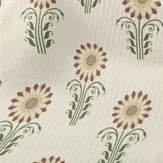 Retro Cartoon Sunflower Terry