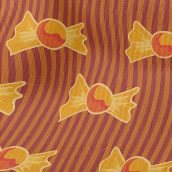 Orange Halloween Candy Terry