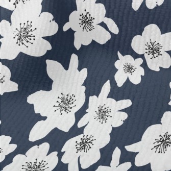 Abstract White Flowers Terry