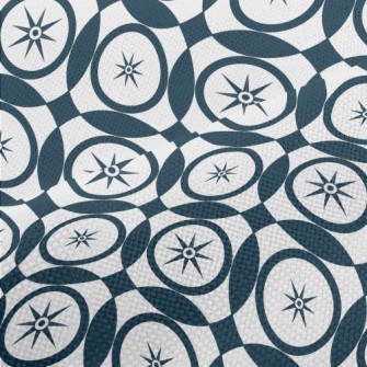 Compass And Intersecting Circl Performance Linen