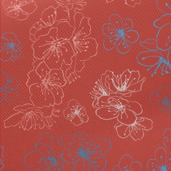 Simple Lines Cherry Blossom Twill