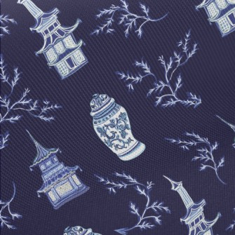 Chinese Blue And White Porcela Twill