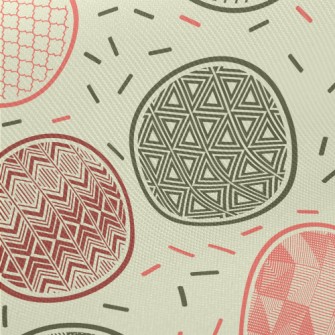 Geometric Pattern Round Twill