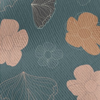 Elegant Hand Painted Flowers Standard Corduroy