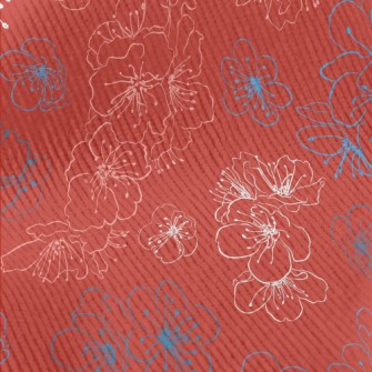 Simple Lines Cherry Blossom Standard Corduroy