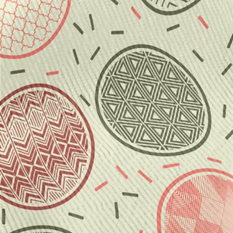 Geometric Pattern Round Standard Corduroy