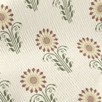 Retro Cartoon Sunflower Standard Corduroy