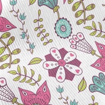 Artistic Hand Drawn Flowers Standard Corduroy